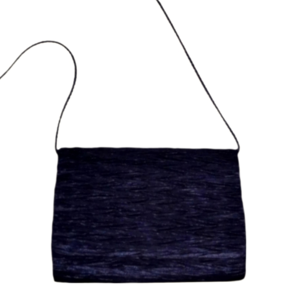 NYTLITES Evening Bag Clutch Ruched Black Party Purse Small
